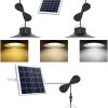 YKLITG 2Pack LED Solar Indoor Lights Outdoors 3 Color Dimmable Lighting with Remote Control & 1 Pack Solar Pendant Light