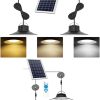 YKLITG 2Pack LED Solar Indoor Lights Outdoors 3 Color Dimmable Lighting with Remote Control & 2 Pack Motion Sensor Solar Pendant Light