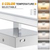 YKLITG 23.6 inch Chrome Bathroom Vanity Light,14W 5CCT Dimmable LED Bathroom Lighting Fixtures Over Mirror, Modern Vanity Lights for Bathrooms Restroom Mirror- ETL Certified