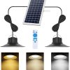YKLITG 2Pack LED Solar Indoor Lights Outdoors 3 Color Dimmable Lighting with Remote Control & 1 Pack Solar Pendant Light