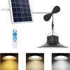 YKLITG 2Pack LED Solar Indoor Lights Outdoors 3 Color Dimmable Lighting with Remote Control & 1 Pack Solar Pendant Light