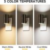 YKLITG Night Lights Plug into Wall, Dimmable with 3 Color Modes & Auto On/Off Sensor, Ultra-Slim Nightlight for Hallway, Bathroom, Bedroom, Nursery, Kitchen (4 Pack, Black)
