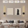 YKLITG 28 Inch Battery Operated Wall Sconce Set of 2, 360 Rotation Dark Black Rechargeable Wall Lights with Detachable Tube and Remote, 3CCT Dimmable Wall Lamp for Living Room Bedroom Hallway