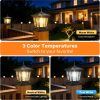 YKLITG 4x4 Post Solar Lights with 3 Color Temps, Edison Bulb, 2 Pack Black