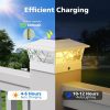 YKLITG 4x4 Post Solar Lights,Solar Post Lights with 2 Modes, 12 Pack White