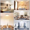 YKLITG 12 inch Flush Mount LED Ceiling Light Fixture, Dimmable 3000K-6500K Adjustable Lights, Ultra Thin White Round Lamp, 24W Ceiling Lights for Hallway, Kitchen, Bedroom, 6 Pack