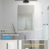 YKLITG 24 Inch Modern Bathroom Light Fixture, 24W 5CCT Dimmable LED Black Bathroom Vanity Lights Over Mirror, Vanity Lights for Bathrooms Restroom Mirror- ETL Certified