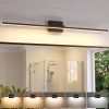 YKLITG 48 Inch Modern Bathroom Light Fixture, 30W 5CCT Dimmable LED Black Bathroom Vanity Lights Over Mirror, Vanity Lights for Bathrooms Restroom Mirror- ETL Certified