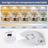 YKLITG 12 inch Flush Mount LED Ceiling Light Fixture, Dimmable 3000K-6500K Adjustable Lights, Ultra Thin White Round Lamp, 24W Ceiling Lights for Hallway, Kitchen, Bedroom, 6 Pack
