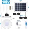 YKLITG 2Pack LED Solar Indoor Lights Outdoors 3 Color Dimmable Lighting with Remote Control & 1 Pack Solar Pendant Light