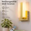 YKLITG Rechargeable Wall Sconces, 10000mAh Battery Operated Wall Sconce Set of 2, 3 Color Temps Wireless Wall Lights with Remote, Dimmable Wall Lamp for Living Room Bedroom Hallway