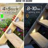 YKLITG Outdoor Stair Lights 6 Pack, Solar Step Lights IP67 Waterproof with 13 Bright LEDs, 3000K Warm White, Auto On/Off, Triangular Design for Steps, Deck, Patio, Yard, Porch, Sidewalk