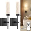 YKLITG Crystal-Inspired Bubble Wireless Wall Sconces, 10000mAh Battery Operated Wall Sconces Set of 2, 3 Color Temps Rechargeable Wall Lights with Remote, Dimmable Wall Lamp for Living Room Bedroom