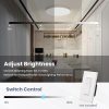 YKLITG 12 inch Flush Mount LED Ceiling Light Fixture, Dimmable 3000K-6500K Adjustable Lights, Ultra Thin White Round Lamp, 24W Ceiling Lights for Hallway, Kitchen, Bedroom, 6 Pack