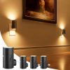 YKLITG Night Lights Plug into Wall, Dimmable with 3 Color Modes & Auto On/Off Sensor, Ultra-Slim Nightlight for Hallway, Bathroom, Bedroom, Nursery, Kitchen (4 Pack, Black)