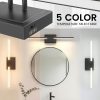 YKLITG 24 Inch Modern Bathroom Light Fixture, 24W 5CCT Dimmable LED Black Bathroom Vanity Lights Over Mirror, Vanity Lights for Bathrooms Restroom Mirror- ETL Certified