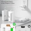 YKLITG Motion Sensor Stair Lights Indoor, 2000mAh Battery Operated Night Light, 3 Color Temperature with Light Sensor for Stairway, Hallway, Bathroom, Kitchen, Bedroom White 4 Pack