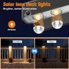 YKLITG Solar Deck Lights Outdoor 12 Pack, IP65 Waterproof Large Size LED Stair Lights with Lenses, Auto ON Off Warm White Step Lights for Outside, Deck, Patio, Fence, Yard, Pathway and Railing Decor