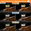 YKLITG 4x4 Post Solar Lights, 3 Color Temps & 2 Brightnesses, 8 Pack Black