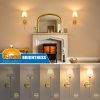 YKLITG Battery Operated Wall Sconce Set of 2,Gold Rechargeable Wall Lights with 10400mAh Dimmable Bulbs and Remote,10 Colors Wireless Wall Lamps for Bedroom Living Room Hallway Decor