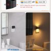 YKLITG Night Lights Plug Into Wall, Auto On/Off, 4 Pack, Black, 3000K