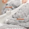 YKLITG Wearable Heated Blanket with Foot Pocket, Electric Throw Blanket with Sleeves, 9 Heating Levels & 10 Timer Settings, Ultra-Soft Bubble Faux Fur & Sherpa, ETL & FCC Certified, 50" x 70"