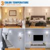 YKLITG Battery Operated Wall Sconce Set of 2,Gold Rechargeable Wall Lights with 10400mAh Dimmable Bulbs and Remote,10 Colors Wireless Wall Lamps for Bedroom Living Room Hallway Decor