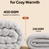 YKLITG Wearable Heated Blanket with Foot Pocket, Electric Throw Blanket with Sleeves, 9 Heating Levels & 10 Timer Settings, Ultra-Soft Bubble Faux Fur & Sherpa, ETL & FCC Certified, 50" x 70"