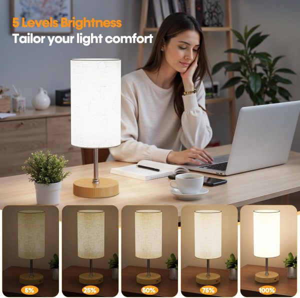 YKLITG Light Therapy Lamp,10000 Lux Sun Lamp with Remote,3 Color Temperatures & Stepless Dimming,Happy Sunlight Lamp with USB C & A Ports,UV-Free Full Spectrum Light for Home, Office