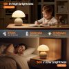 YKLITG Wireless Mushroom Lamp,Table Lamp for Bedroom, Portables Cordless Lamps,Wireless lamp,Small Bedside Table Touch Lamps for Living Room,Mini Mushroom 5200mAh Battery Operated Lamp Modern (White)