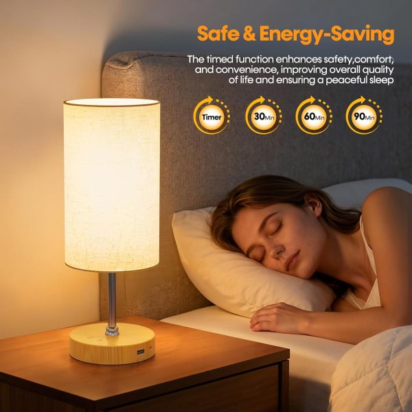 YKLITG Light Therapy Lamp,10000 Lux Sun Lamp with Remote,3 Color Temperatures & Stepless Dimming,Happy Sunlight Lamp with USB C & A Ports,UV-Free Full Spectrum Light for Home, Office
