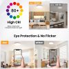 YKLITG 12 inch Flush Mount LED Ceiling Light Fixture, Dimmable 3000K-6500K Adjustable Lights, Ultra Thin White Round Lamp, 24W Ceiling Lights for Hallway, Kitchen, Bedroom, 6 Pack