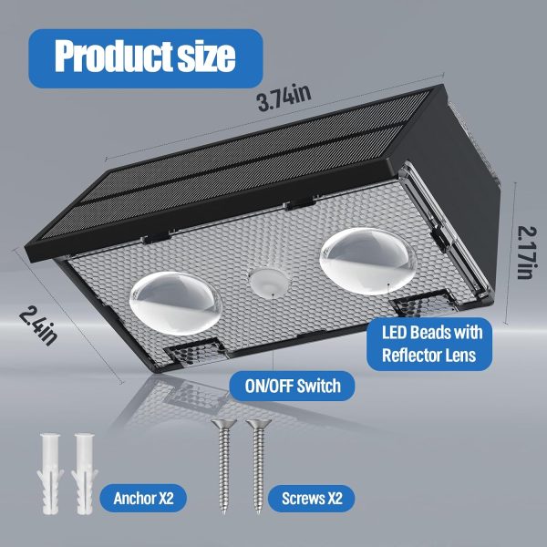 YKLITG Solar Fence Lights,16 Pack Deck Light,Led Outdoor Lights 3000K/4500K/6000K+ RGB Up & Down Wall Lights Waterproof,Solar Powered Light for Backyard/Pool/Railing/Patio/Porch/Step Black