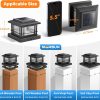 YKLITG 4x4 Post Solar Lights with Flame Light &3 Color Temps,12 Pack Black