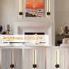 YKLITG 28 Inch Battery Operated Wall Sconce Set of 2, 360 Rotation Dark Black Rechargeable Wall Lights with Detachable Tube and Remote, 3CCT Dimmable Wall Lamp for Living Room Bedroom Hallway