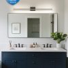 YKLITG 48 Inch Modern Bathroom Light Fixture, 30W 5CCT Dimmable LED Black Bathroom Vanity Lights Over Mirror, Vanity Lights for Bathrooms Restroom Mirror- ETL Certified