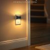 YKLITG Night Lights Plug Into Wall, Auto On/Off, 4 Pack, Black, 3000K