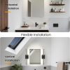 YKLITG 24 Inch Modern Bathroom Light Fixture, 24W 5CCT Dimmable LED Black Bathroom Vanity Lights Over Mirror, Vanity Lights for Bathrooms Restroom Mirror- ETL Certified