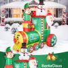 YKLITG 6FT Train Inflatable Christmas Decorations Outdoor with LED Lights,Inflatable Santa Claus Train with Elf and Snowman,Giant Clearance Christmas Blow Ups Yard Decor for Indoor Outdoor Xmas Party