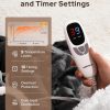 YKLITG Heated Blanket Throw with Foot Pocket, Wearable Electric Blanket with 9 Heating Levels & 10 Time Settings, Ultra-Soft Flannel & Sherpa, Cozy Gift for Family and Friends, 54 * 75", Grey