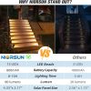 YKLITG Solar Step Lights,6 Pack Warm White Solar Stair Lights Outdoor Waterproof IP67 Auto On Off,Solar Lights for Steps,Stair,Patio,Yard,Porch,Front Door,Sidewalk,Deck Decor