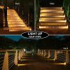 YKLITG Solar Step Lights,6 Pack Warm White Solar Stair Lights Outdoor Waterproof IP67 Auto On Off,Solar Lights for Steps,Stair,Patio,Yard,Porch,Front Door,Sidewalk,Deck Decor