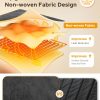 YKLITG Heated Blanket Throw with Foot Pocket, Wearable Electric Blanket with 9 Heating Levels & 10 Time Settings, Ultra-Soft Flannel & Sherpa, Cozy Gift for Family and Friends, 54 * 75", Grey