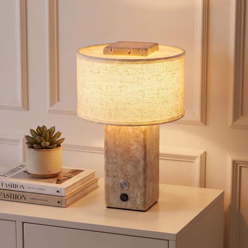 YKLITG Rechargeable Travertine Lamp