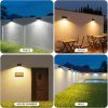 YKLITG Solar Fence Lights 12 Pack, Outdoor Solar Lights with 3 Color Temperatures, IP65 Waterproof Wide-Angle LED Lighting for Fence, Wall