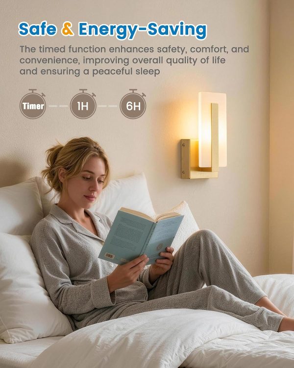 YKLITG Rechargeable Wall Sconces, 10000mAh Battery Operated Wall Sconce Set of 2, 3 Color Temps Wireless Wall Lights with Remote, Dimmable Wall Lamp for Living Room Bedroom Hallway