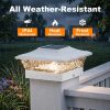 YKLITG 4x4 Post Solar Lights Color Changing with Remote, 12 Pack White