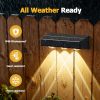 YKLITG Solar Fence Lights, 12 Pack LED Outdoor Solar Deck Lights with Lenses, RGB Color, IP65 Waterproof, Solar Lights for Outside, Wall, Patio, Railing, Yard (Black)