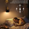 YKLITG Battery Operated Wall Sconce Set of 2, Gold & Black Wireless Rechargeable Wall Lights with 5200mAh Dimmable Detachable Bulbs and Remote, 9 Colors Sconces Wall Decor for Bedroom Living Room