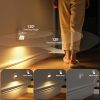YKLITG Motion Sensor Stair Lights Indoor, 2000mAh Battery Operated Night Light, 3 Color Temperature with Light Sensor for Stairway, Hallway, Bathroom, Kitchen, Bedroom White 4 Pack